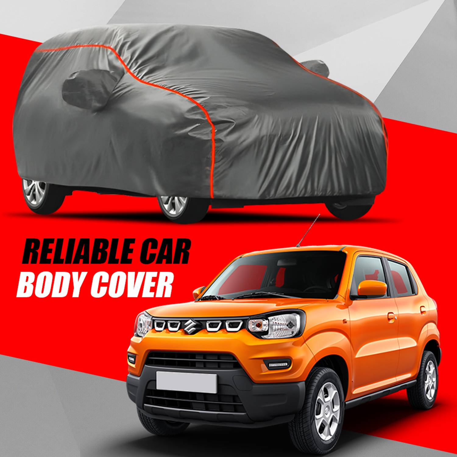 ANTIRO Car Cover For Maruti Suzuki S-Presso (With Mirror Pockets)