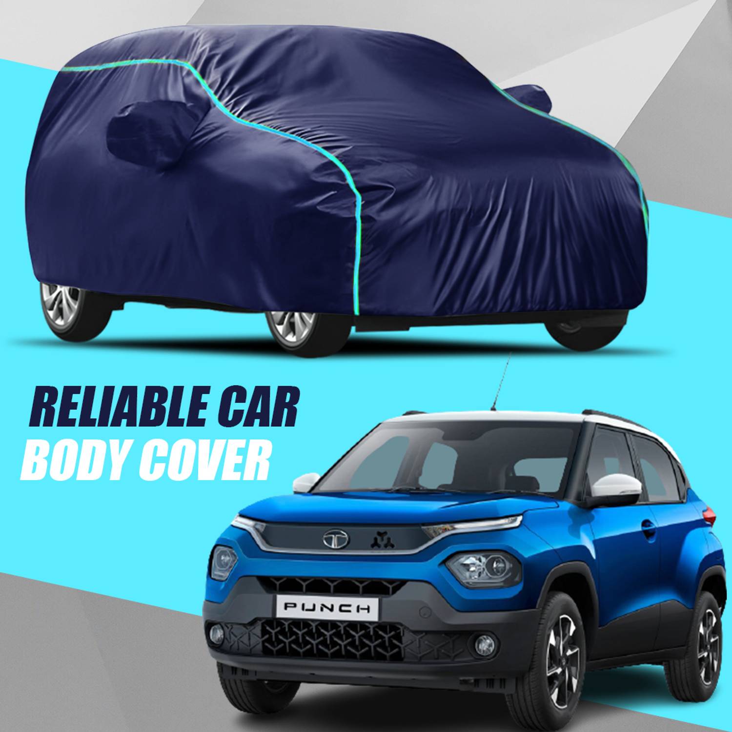 ANTIRO Car Cover For Tata Punch (With Mirror Pockets)