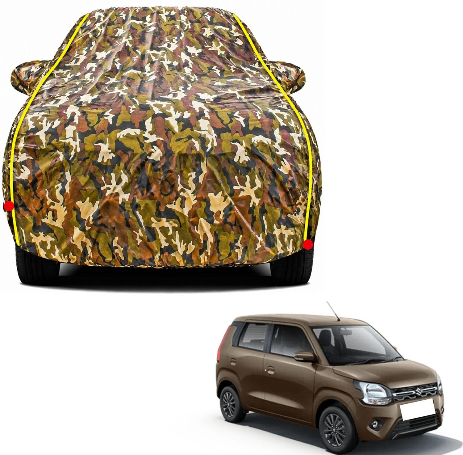 Image of twosoft Maruti Suzuki WagonR, Wagon R LXI, Wagon R VXI Body Cover (Multicolor, For 2008, 2009, 2010, 2011, 2012, 2013, 2014, 2015, 2016, 2017, 2018, 2019, 2020, 2021, 2022, 2023, 2024, 2025, 2026 Models)