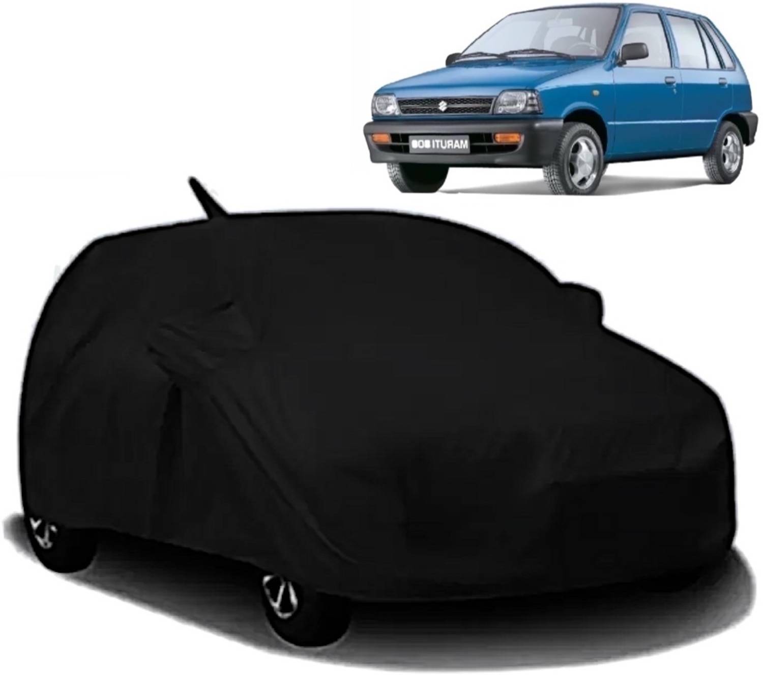 ALMICS Car Cover For Maruti Suzuki 800 (With Mirror Pockets)