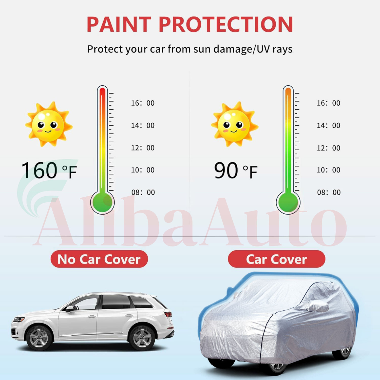 Image of AlibaAuto Car Cover For Hyundai Verna, Verna VTVT 1.6 SX Petrol, Verna VTVT 1.6 AT EX, Verna Fluidic DTHR (With Mirror Pockets)