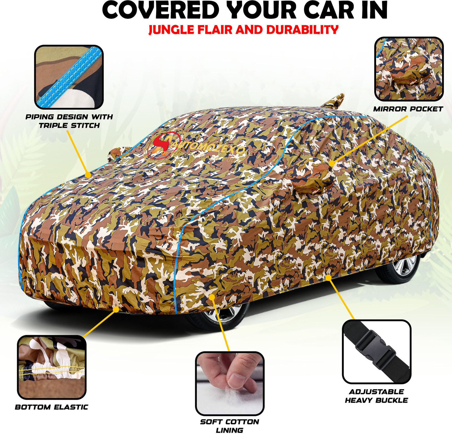 Image of AUTOMOZEXO Car Cover For Hyundai Venue (With Mirror Pockets)