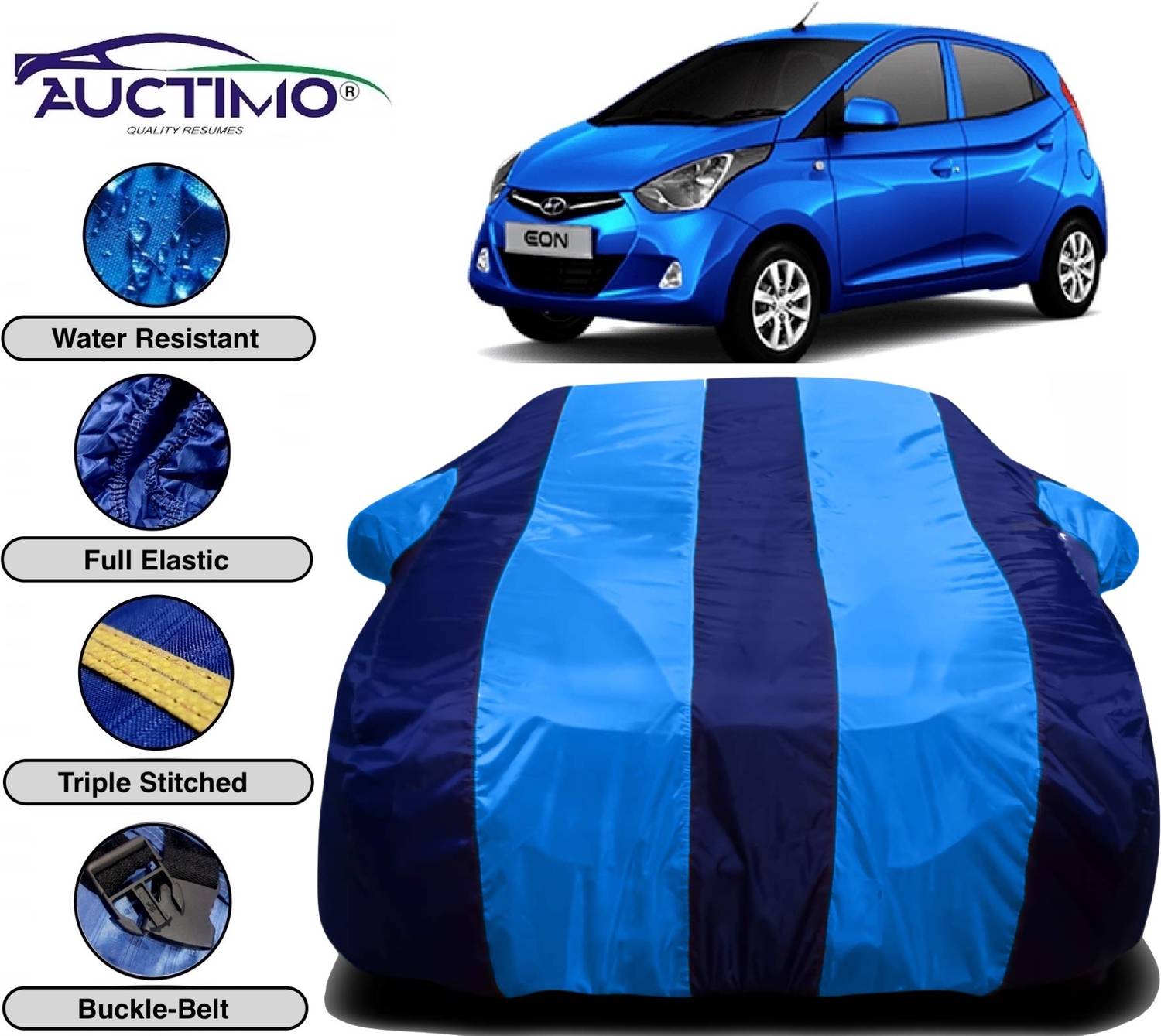 AUCTIMO Car Cover For Hyundai Eon (With Mirror Pockets)