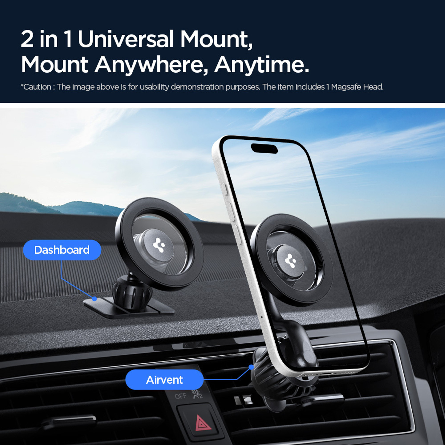 Image of Spigen Car Mobile Holder for AC Vent, Dashboard