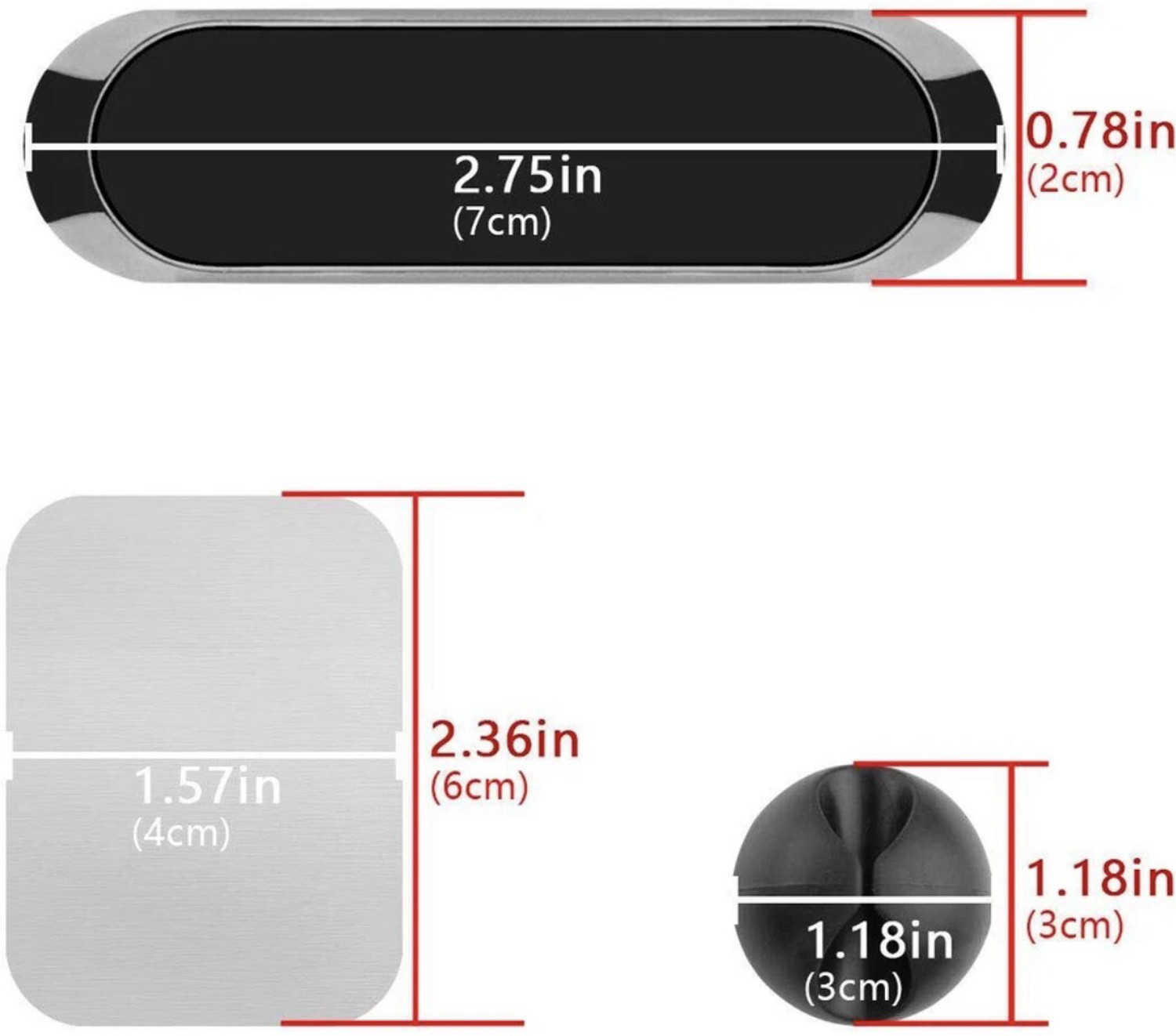 Image of DELHI SPARE PARTS Car Mobile Holder for Anti-slip, Dashboard, Magnetic, Windshield