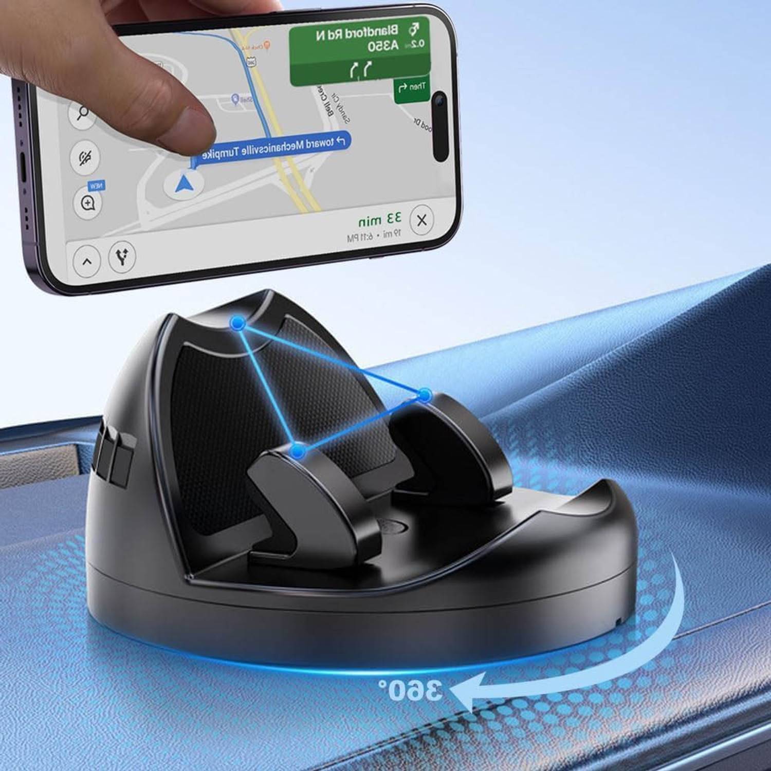 Huntindia Car Mobile Holder for Anti-slip, Dashboard