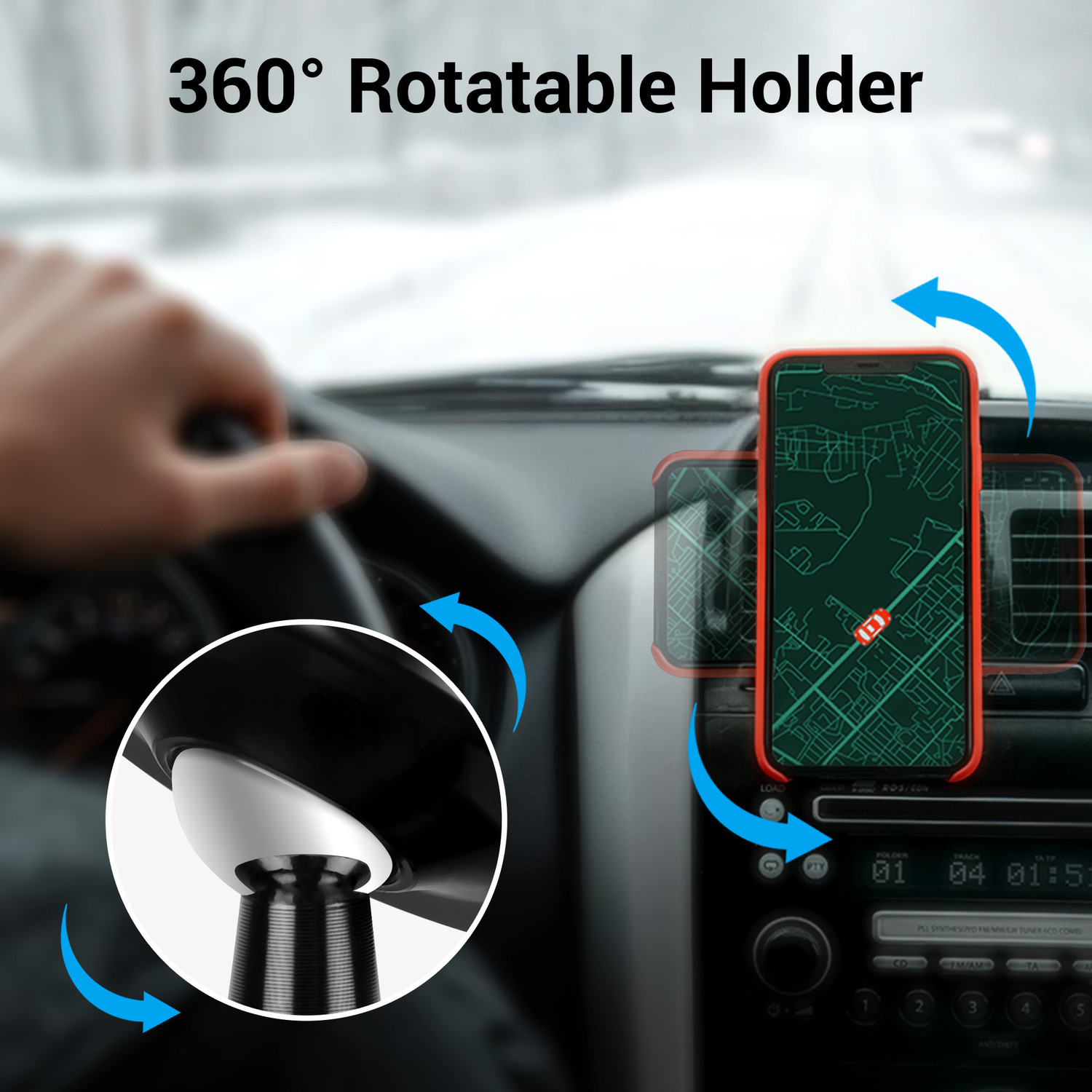Image of ZEBRONICS Car Mobile Holder for Anti-slip