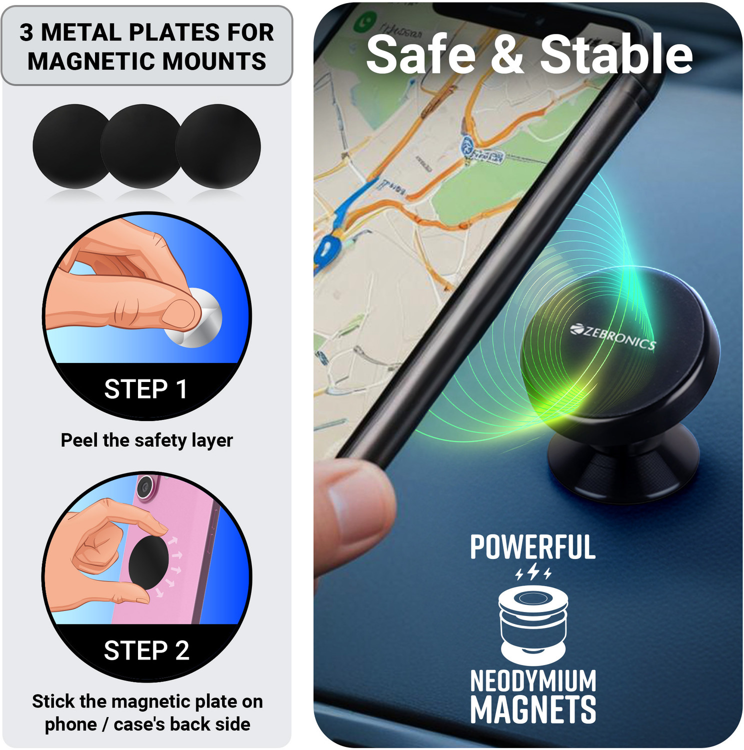 Image of ZEBRONICS Car Mobile Holder for Anti-slip