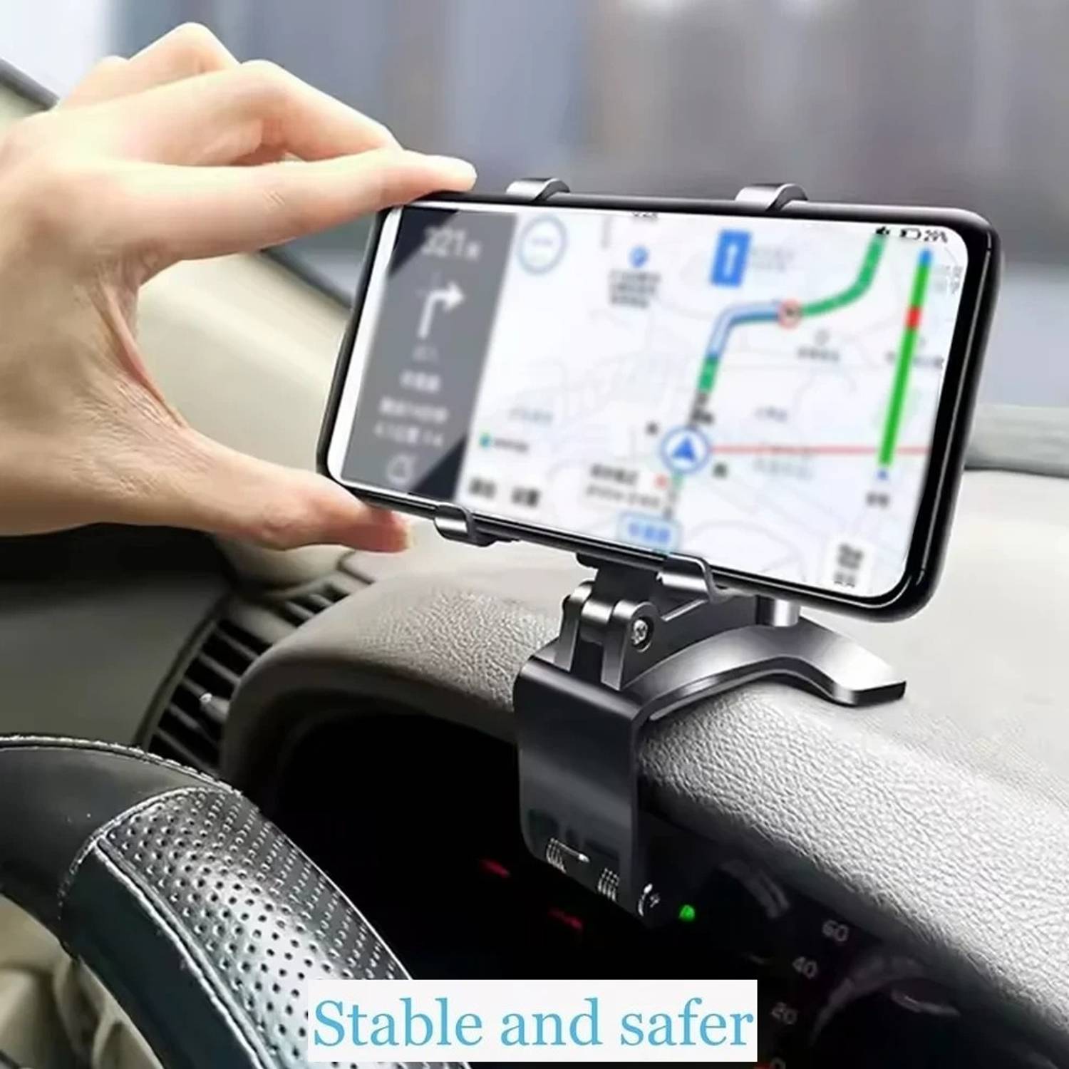 YOYOTRADERS Car Mobile Holder for Dashboard, Clip, Steering