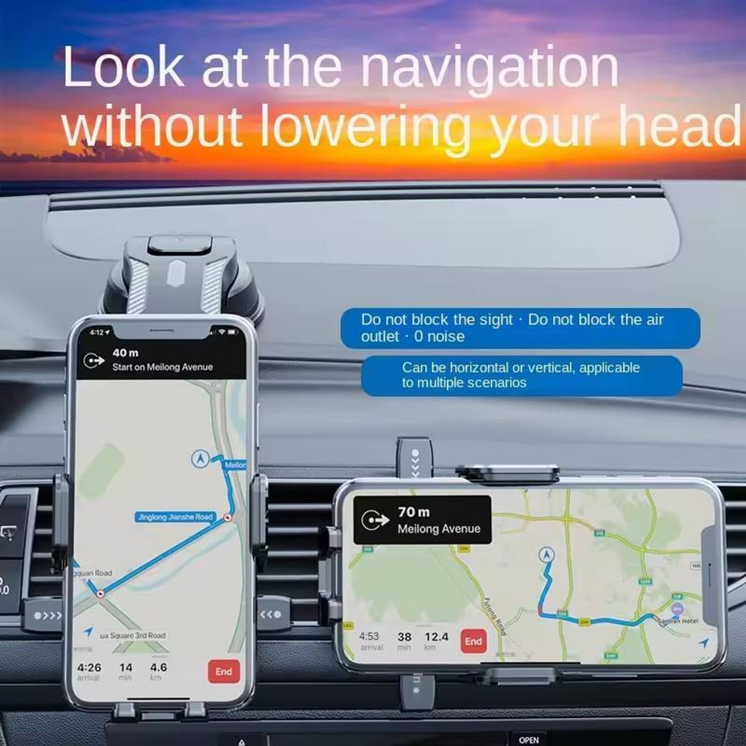 Image of TROST Car Mobile Holder for Anti-slip, Dashboard, Windshield
