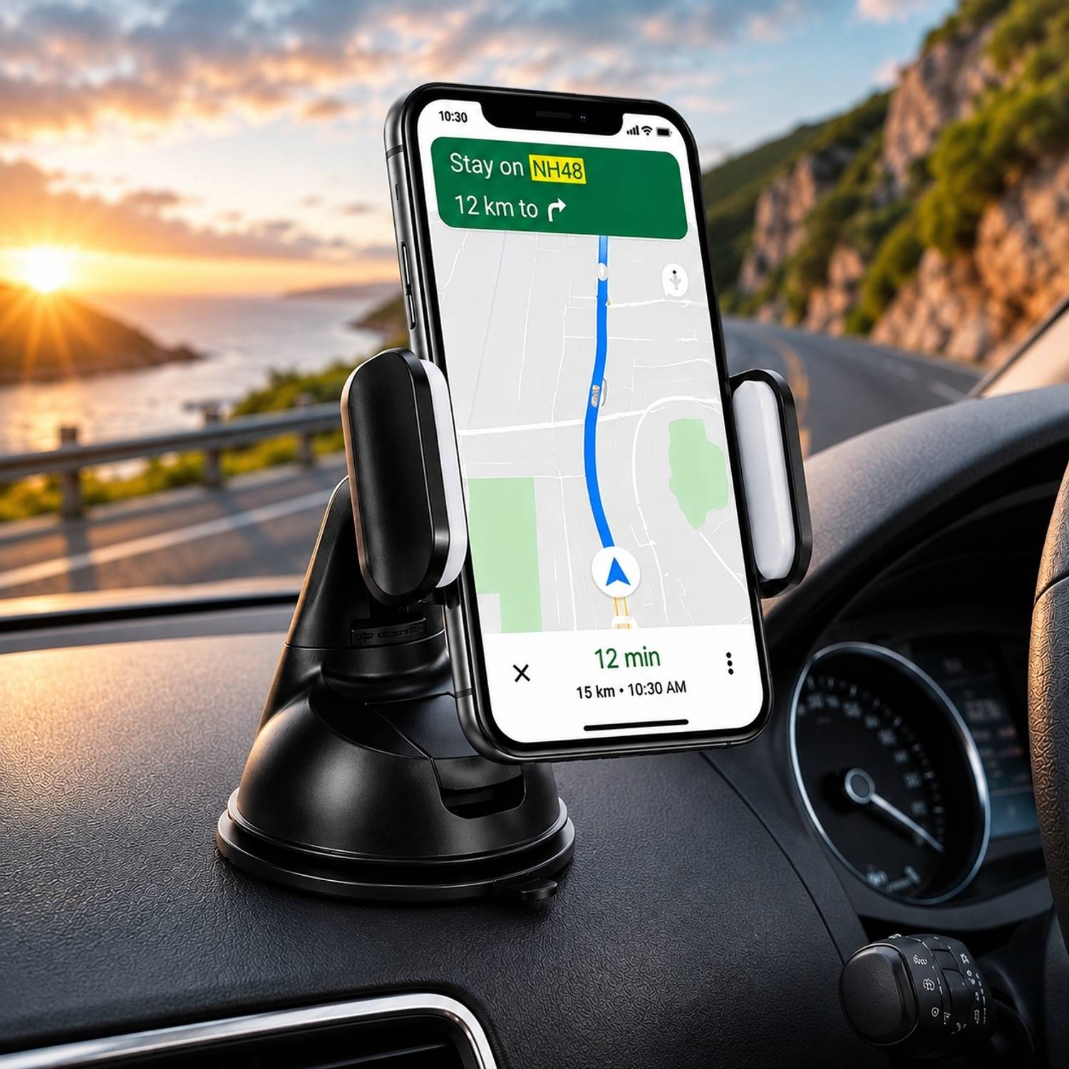 SaiVers Car Mobile Holder for Dashboard, Anti-slip, Windshield