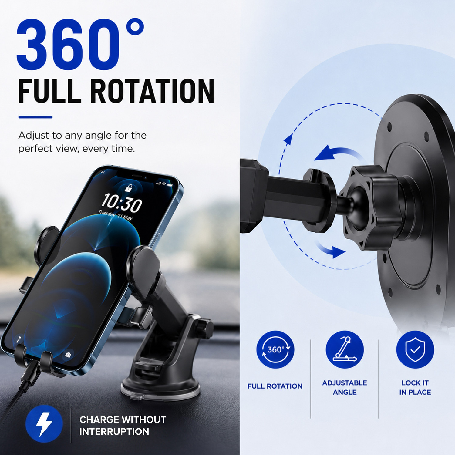 Image of GOODLIFE Car Mobile Holder for Dashboard, Windshield