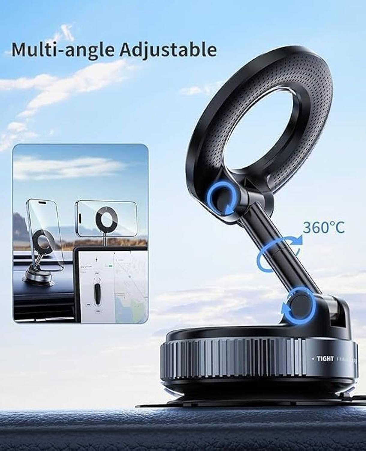 vividtraders Car Mobile Holder for Dashboard Black - Image 3