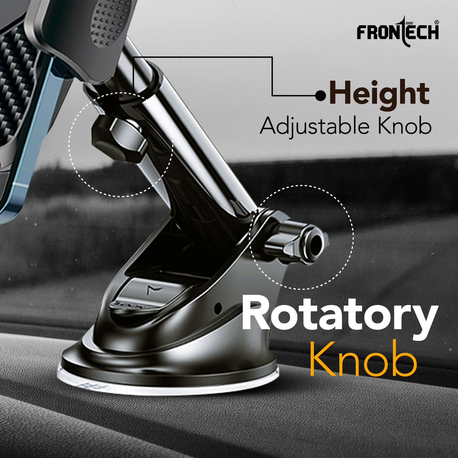 Image of Frontech Car Mobile Holder for Dashboard, Windshield