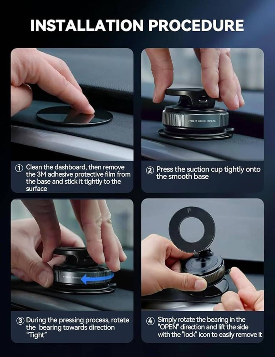 vividtraders Car Mobile Holder for Dashboard Black - Image 5