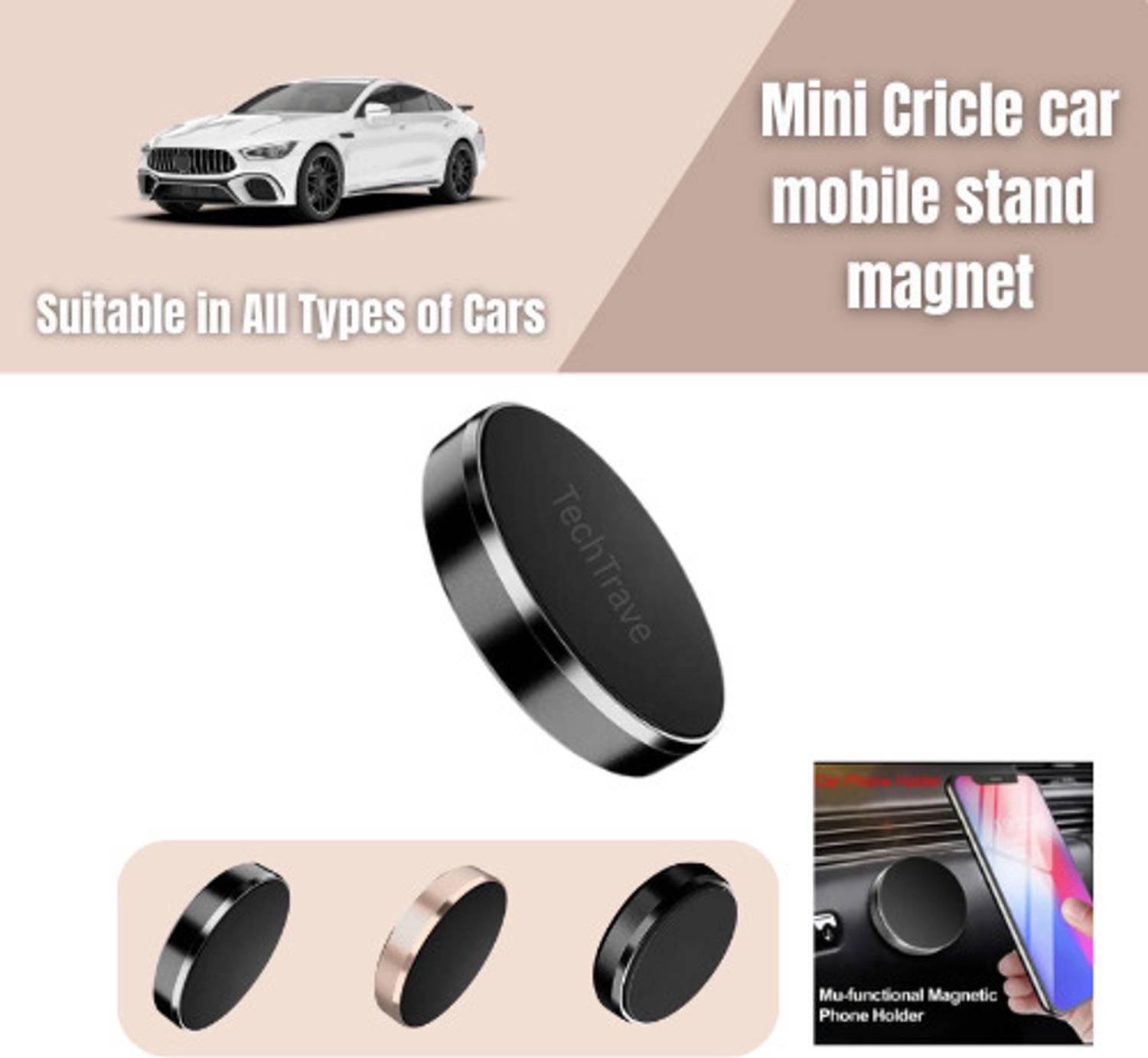 TechTrave Car Mobile Holder for Dashboard