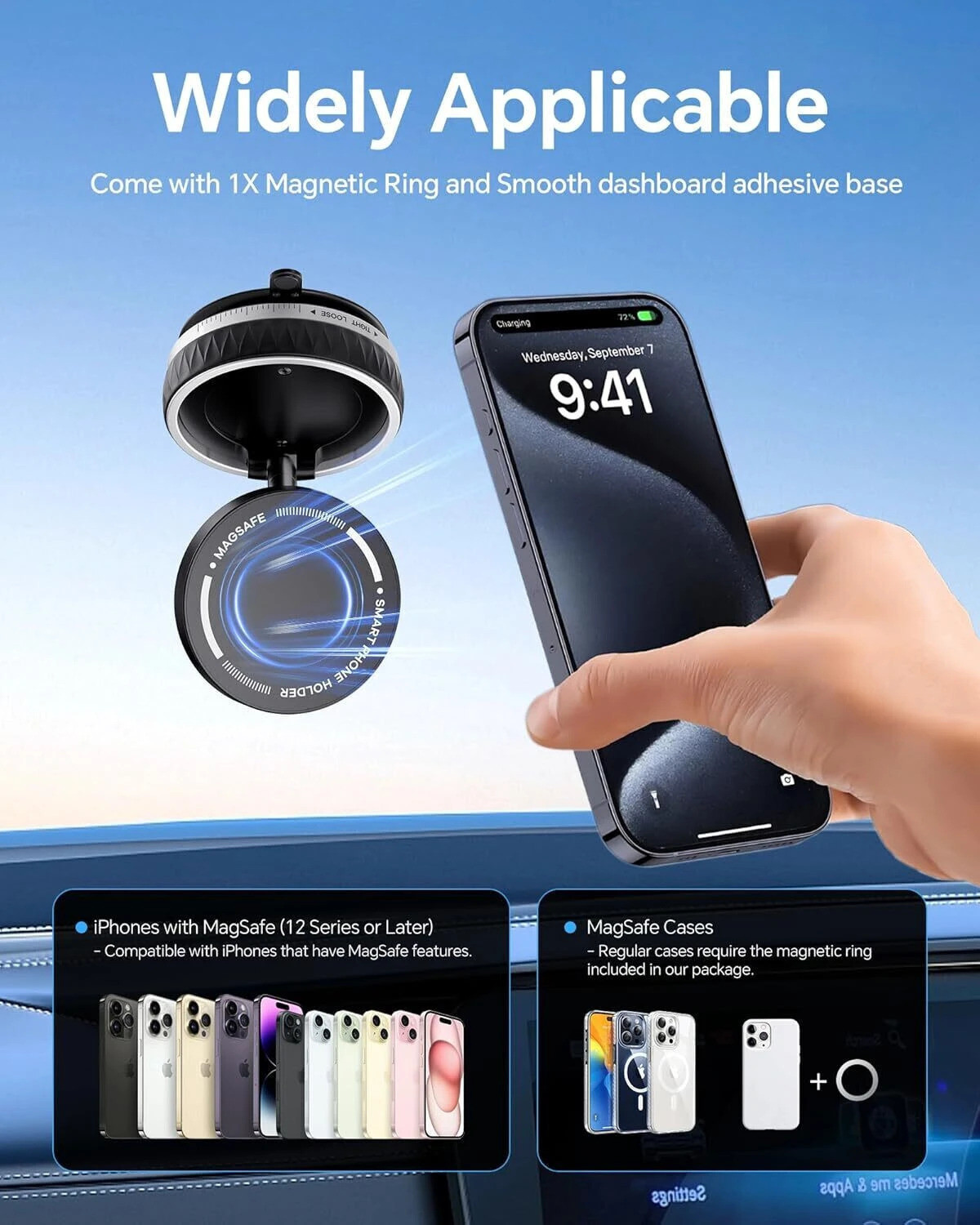Image of Hold up Car Mobile Holder for Magnetic, Windshield