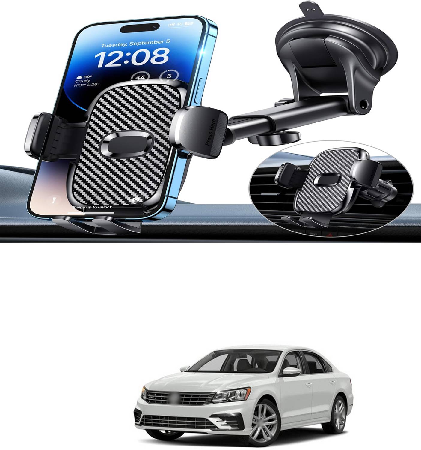 PRTEK Car Mobile Holder for Windshield