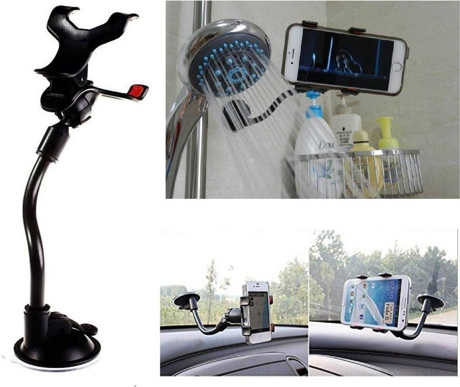 Trifles Car Mobile Holder for Windshield, Clip, Dashboard