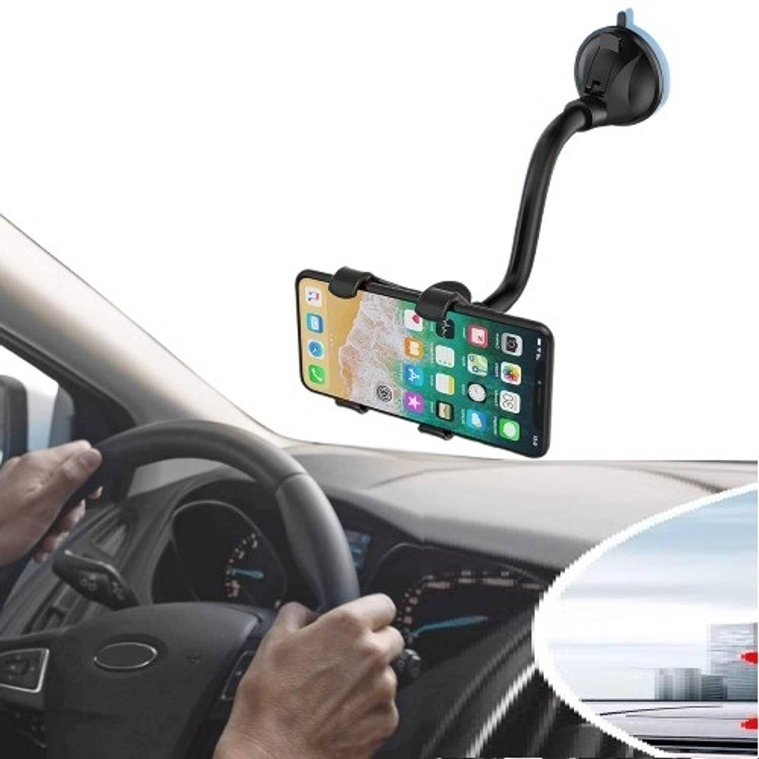 Trifles Car Mobile Holder for Windshield, Clip, Dashboard