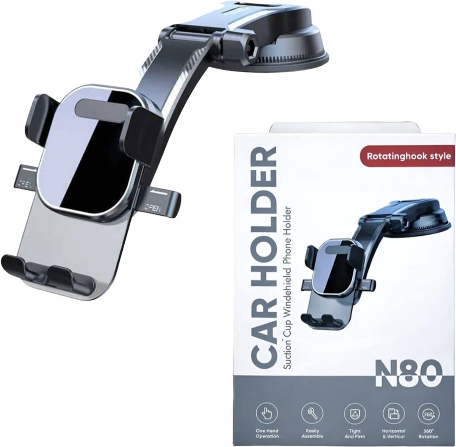 MORTER Car Mobile Holder for Windshield, Dashboard