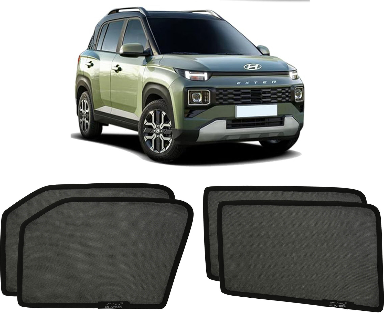 Image of AUTOFIXER Side Window Sunshade For Exter Z-Black Car Curtain