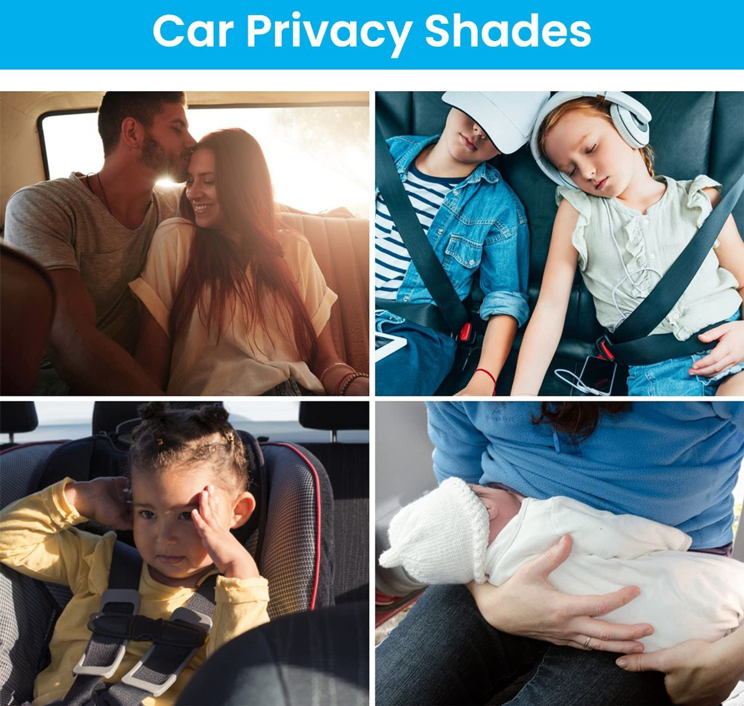 Image of STHIRA Car Blackout Curtain Divider Privacy Sunshade Universal Fit Car Curtain