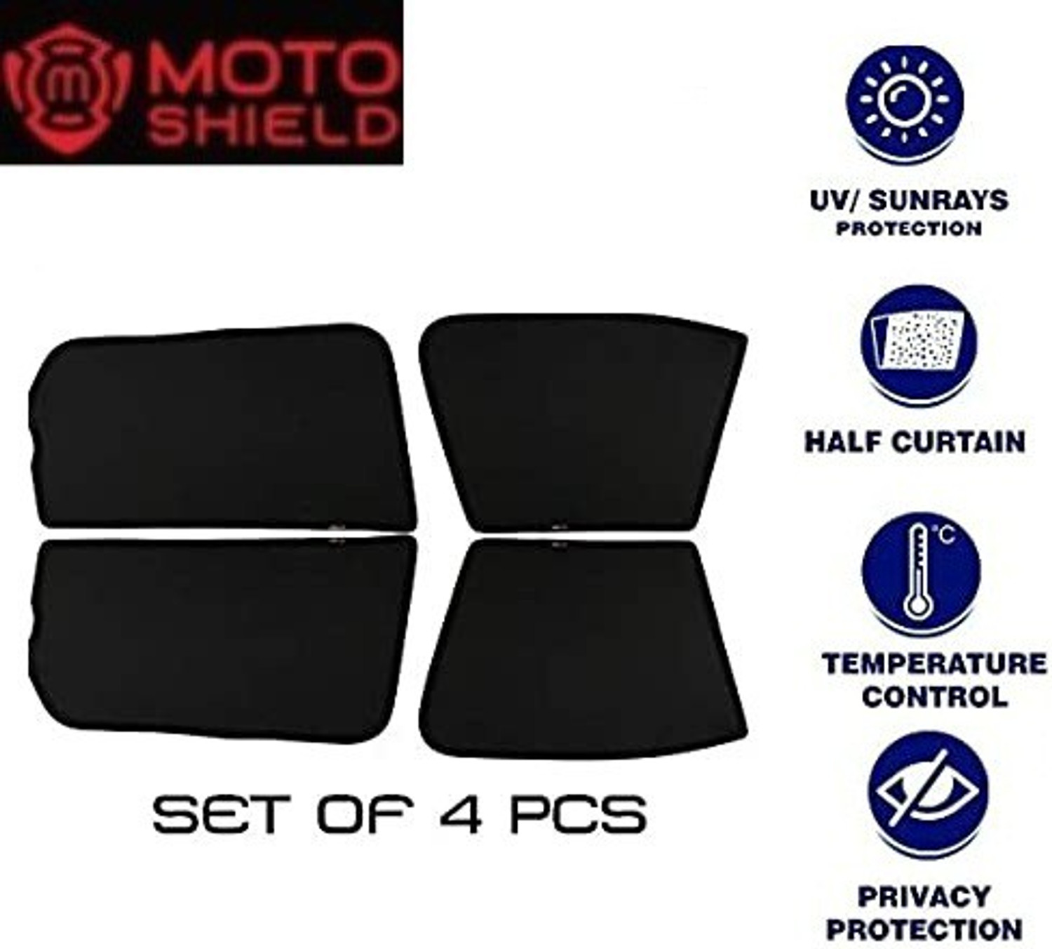 Image of MOTOSHIELD Hyundai i10 nios half type Car Curtain