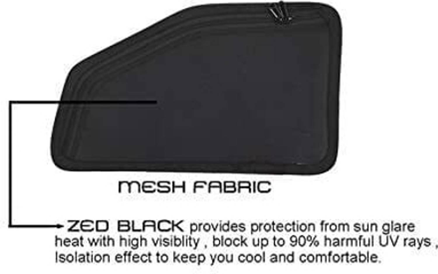 Ds enterprise Z Black Car Window Magnetic/Zipper Sun Shade for