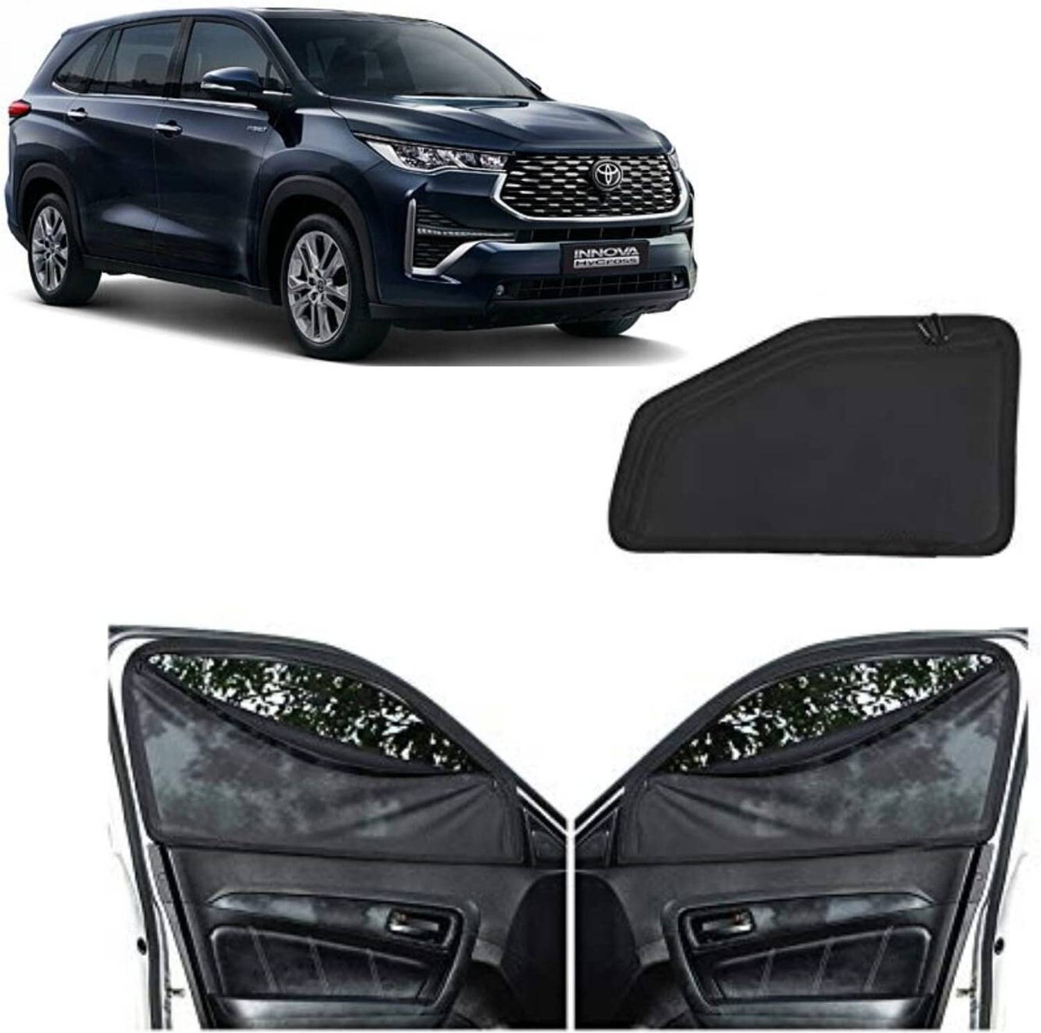 Ds enterprise Z Black Car Window Magnetic/Zipper Sun Shade for