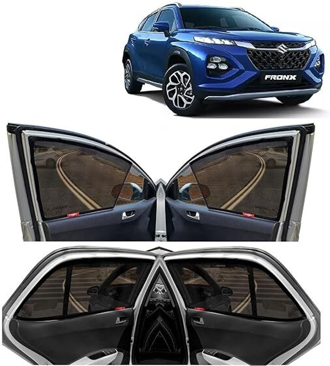 Image of Alex traders maruti fronx 2023 sun shade Car Curtain