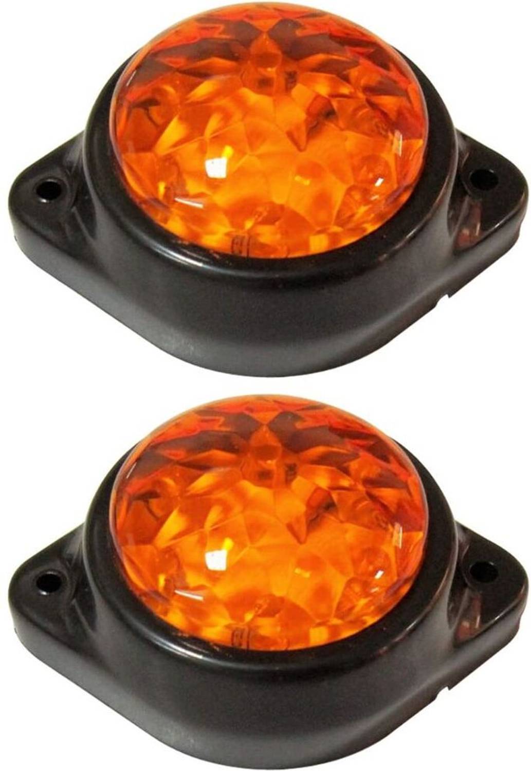 Apsmotiv Amber Outline Marker 12V Side Indicator Flasher for Universal Truck Trailers Bus Car Dash Indicator Lamp