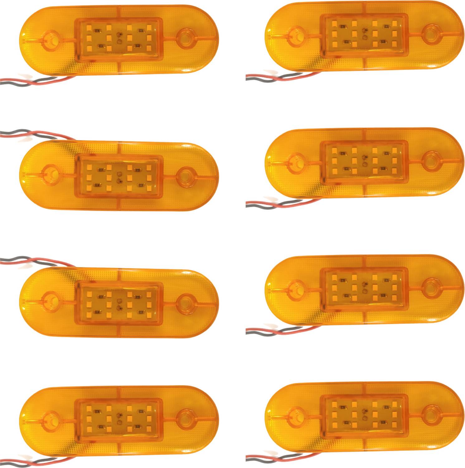 Apsmotiv Side Marker Lights 12V 12 LED Red for Universal vehicle,Trucks, Trailer, Bus Car Dash Indicator Lamp