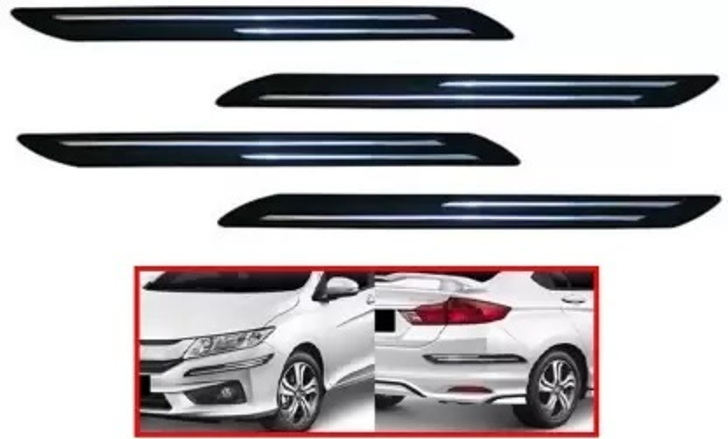 Image of RONISH Microfibre, Silicone, Stainless Steel, Rubber Car Bumper Guard