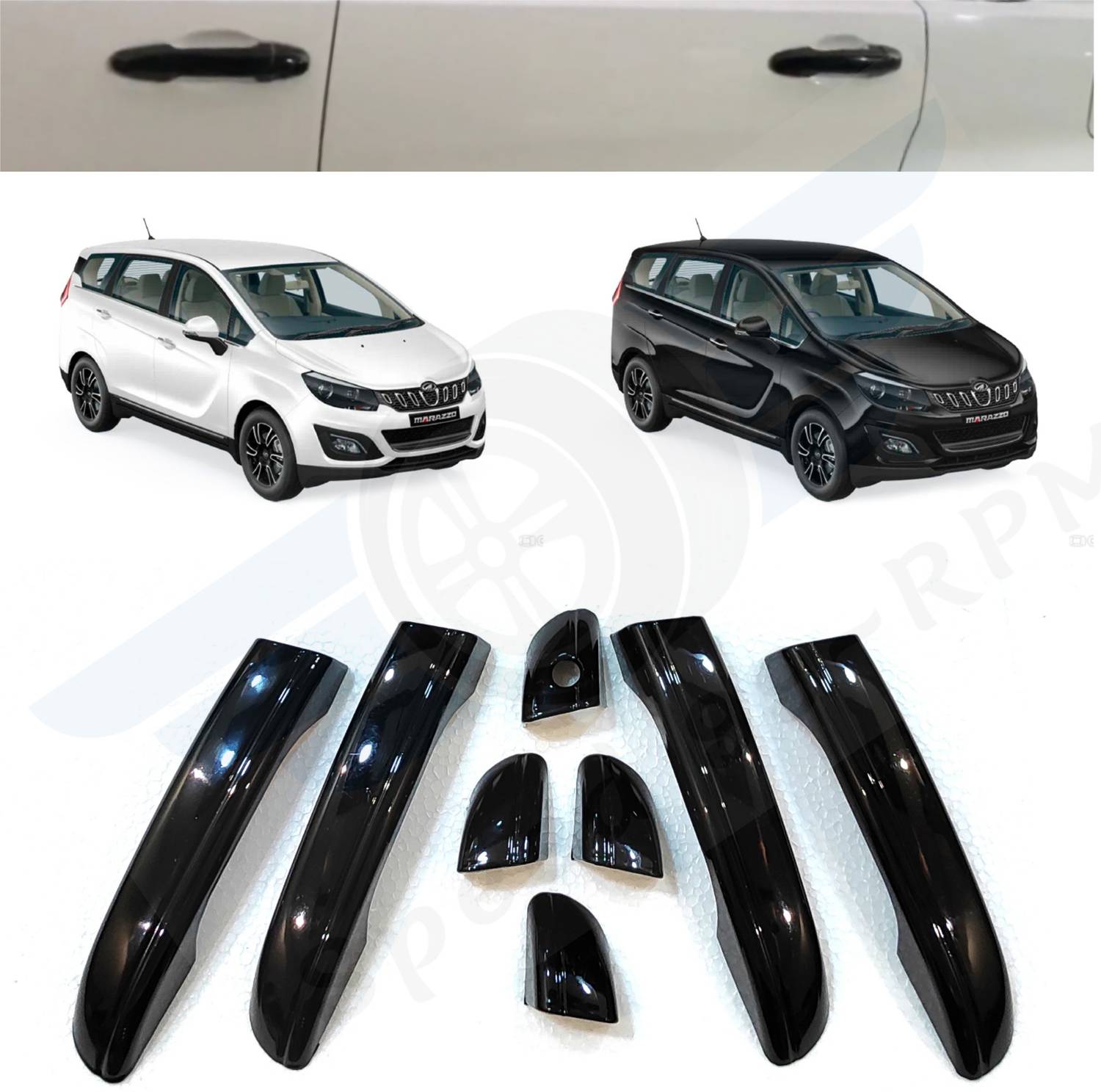 SPEED 99RPM Super BLACK Piano finish Door Handle Garnish for