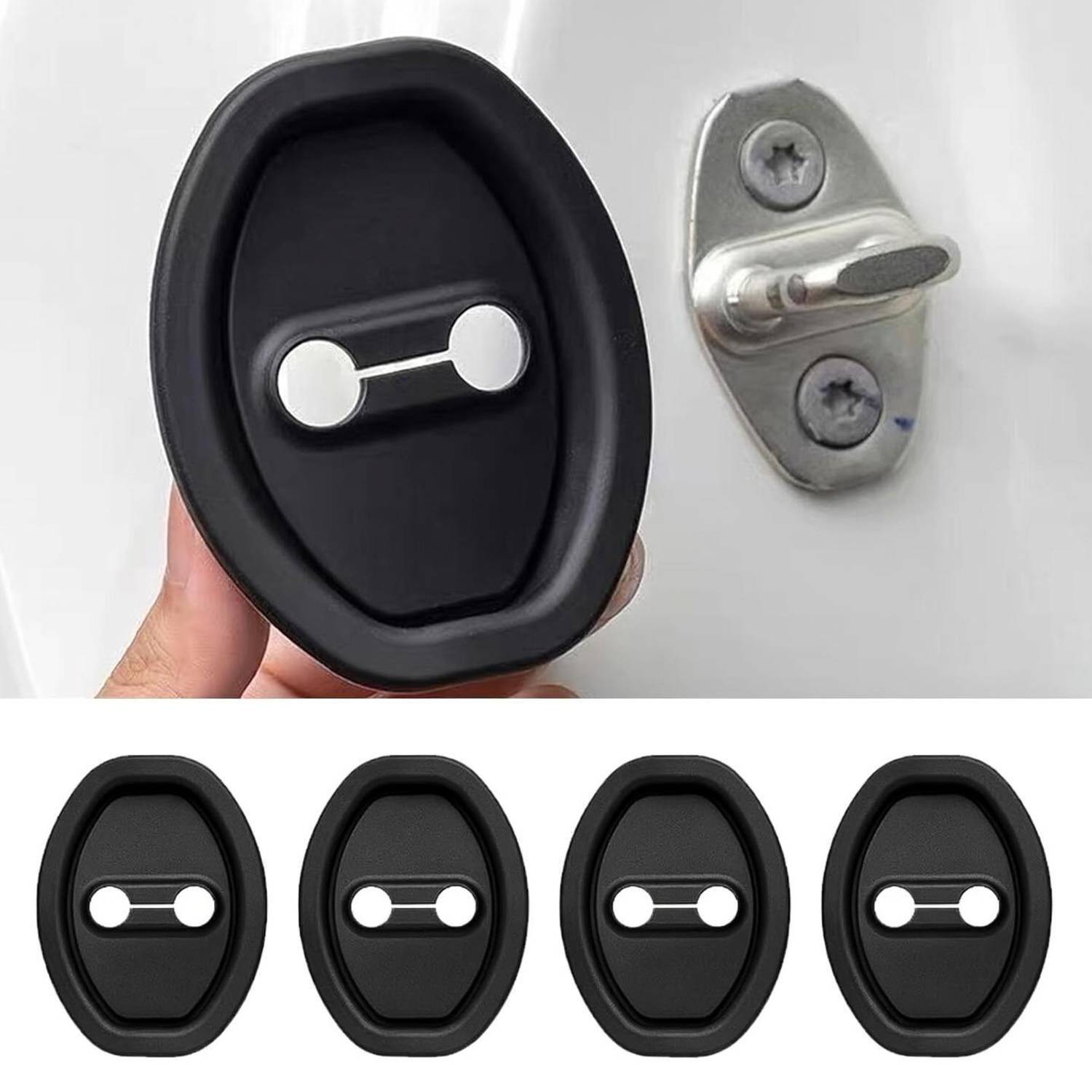 Beamerzz Lock Protector 4 PCS Silicone Latch Cover. Car Door Lock Actuator