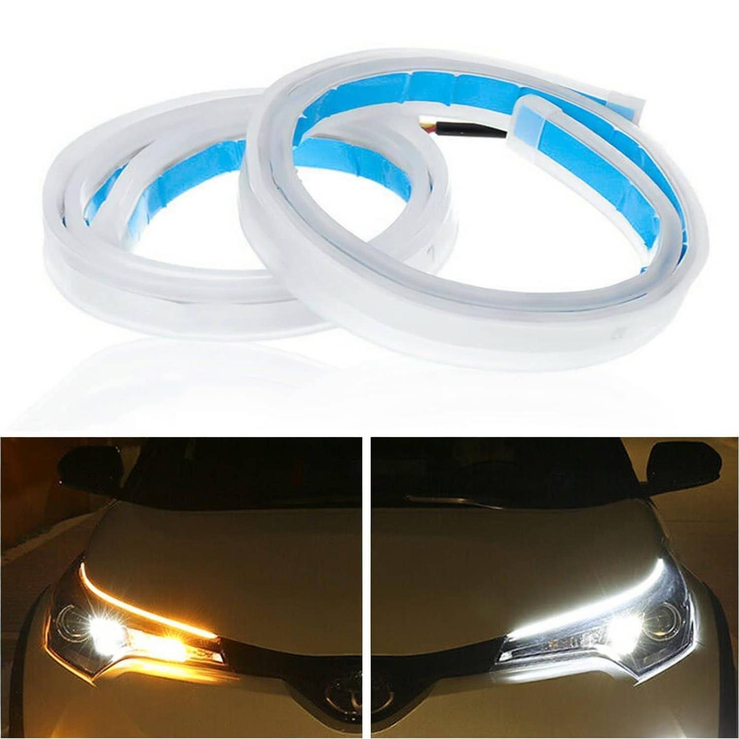 CAPITAL CAR EMPORIUM Quality DRL Turn Signal Left and Right LED Strip Daytime Running Indicator Car Fancy Lights