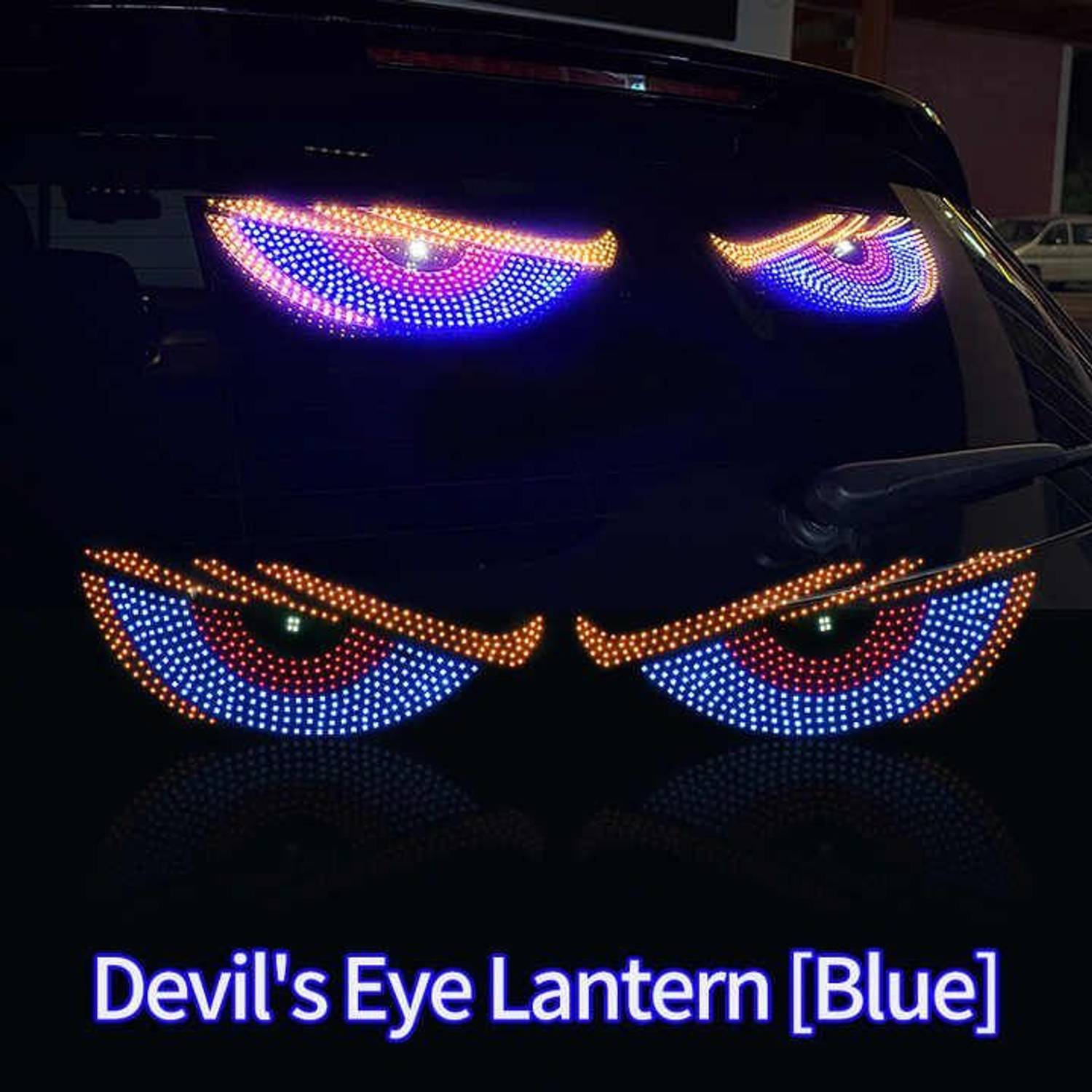 AutoBizarre Blue Devil Eyes Led Panel With USB For Car Rear Window
