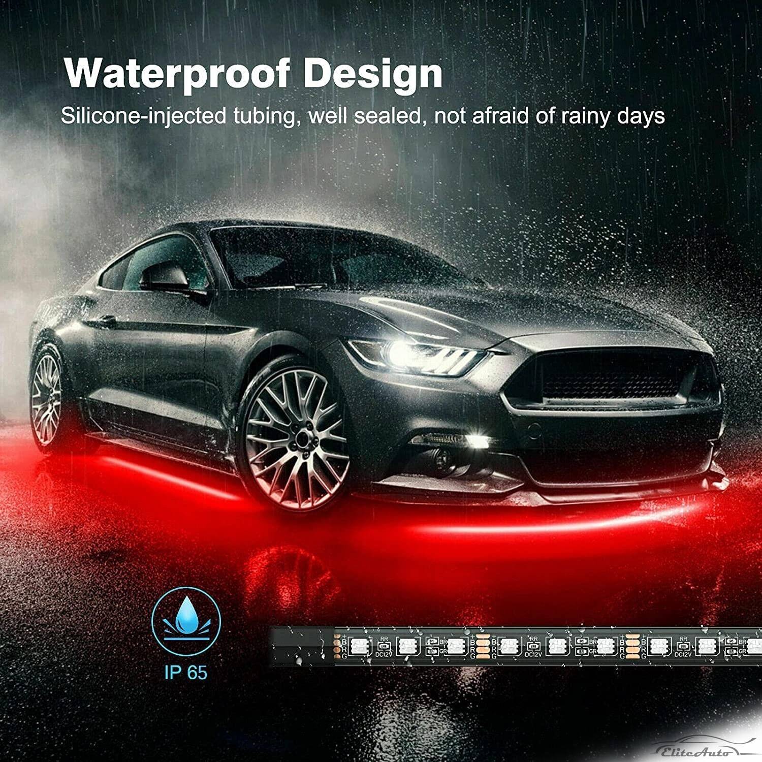 EliteAuto Waterproof Car Underbody Chassis Light 4 Pieces - Image 3