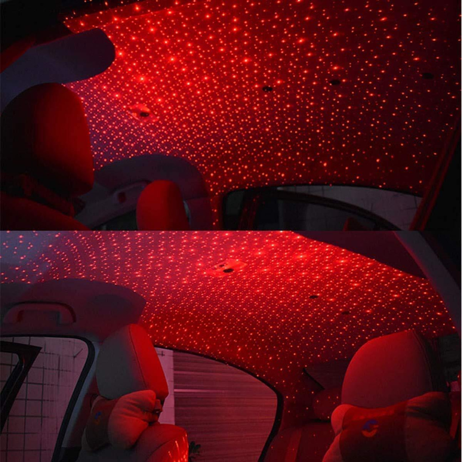 Image of fsdecor USB Star Night Light, Car Roof Lights, Portable Adjustable Romantic Interior Car Car Flashlight Holder