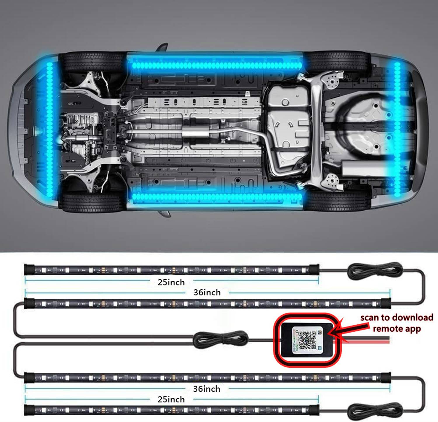 EliteAuto Waterproof Car Underbody Chassis Light 4 Pieces - Image 5