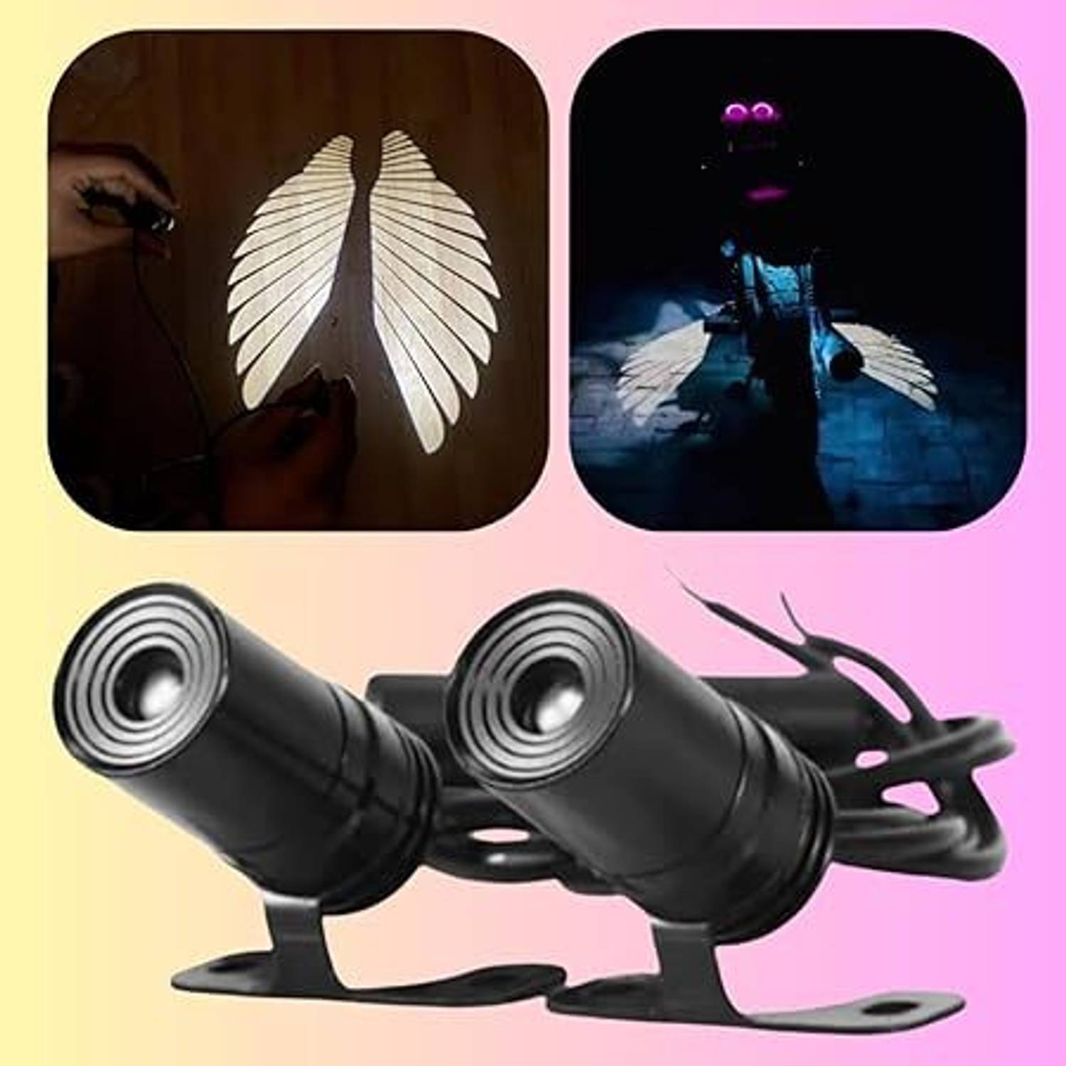 ZULUSTYL Angel Wings Style Light Waterproof, Universal fit for All Motorcycle and Car01 Car Fancy Lights