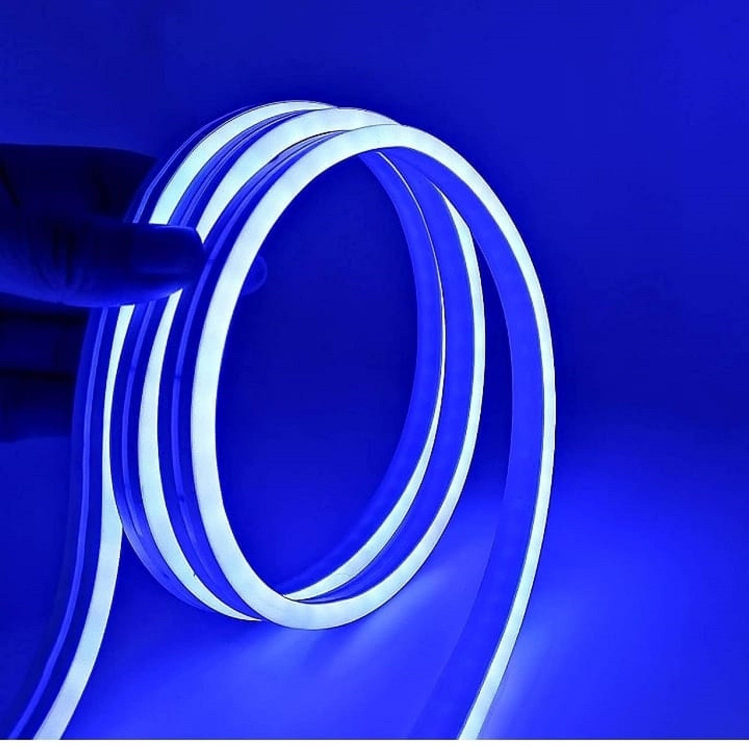 Image of Wizzo {5 Meter} BLUE DC 12 Volt Cuttable LED Neon Flexible LED Light Strip 50 Watt Car Fancy Lights