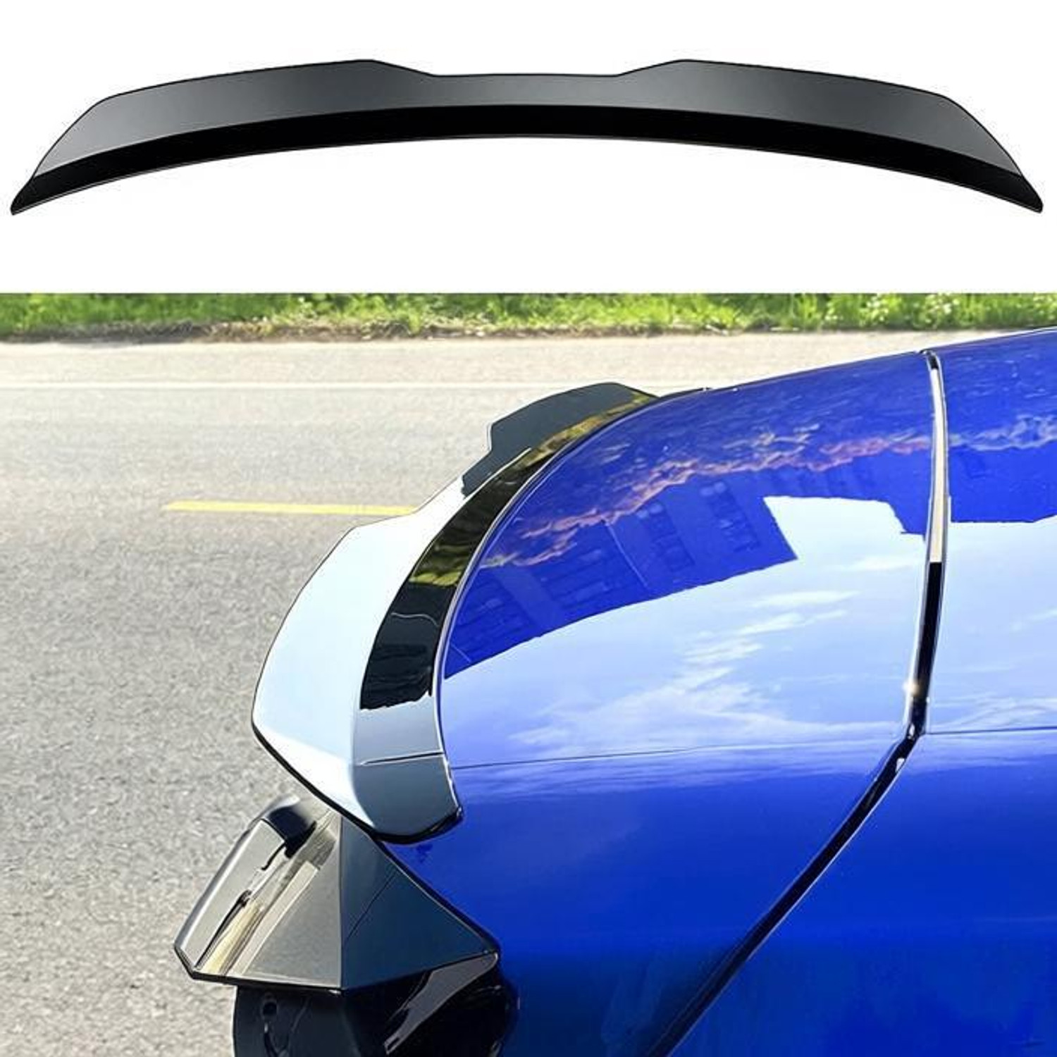 Image of Auto MT Universal ABS Rear Wing Spoiler Rear Trunk Roof Tail Hatchback Spoiler for Car. Car Spoiler
