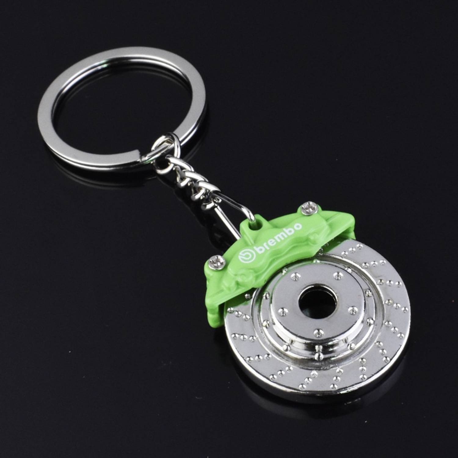 Auto MT Green Wheel-Disc Metal Keychain Car Keychain Disc Style Key Ring Pendant Ring. Car Flywheel