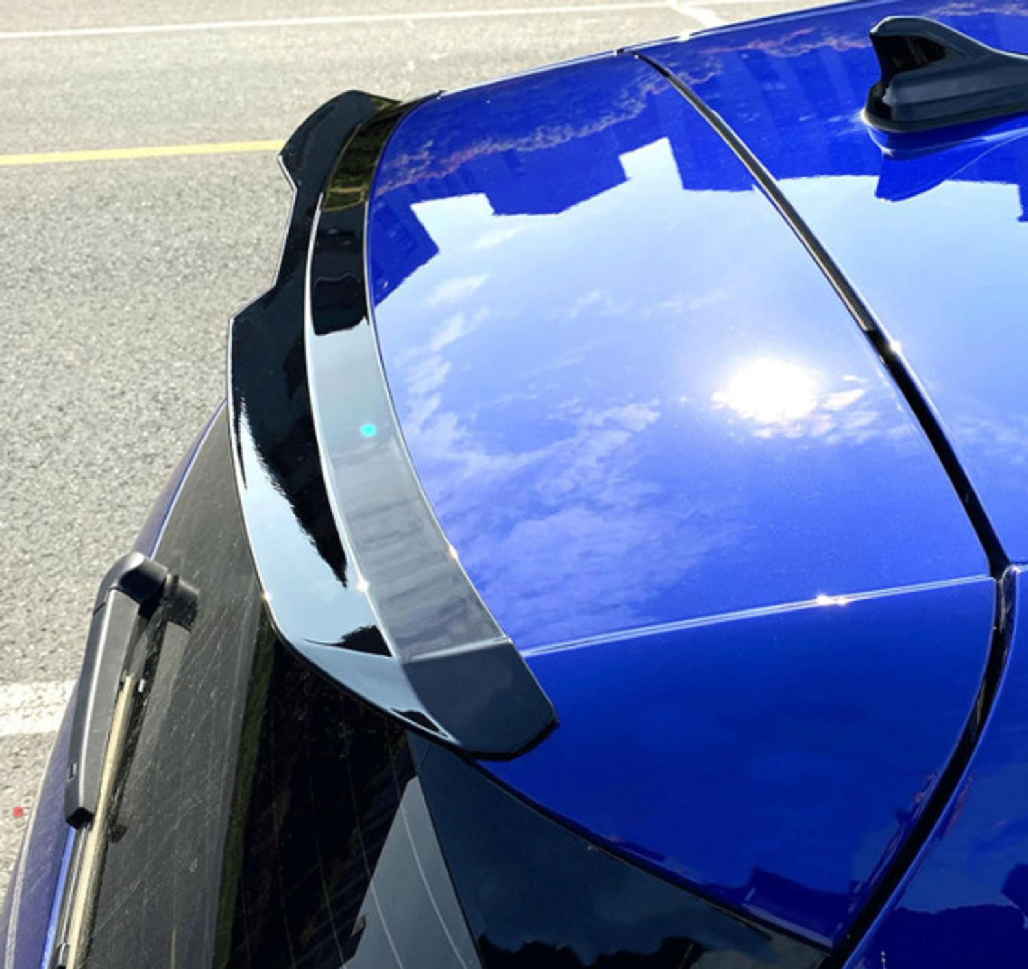 Image of Auto MT Universal ABS Rear Wing Spoiler Rear Trunk Roof Tail Hatchback Spoiler for Car. Car Spoiler
