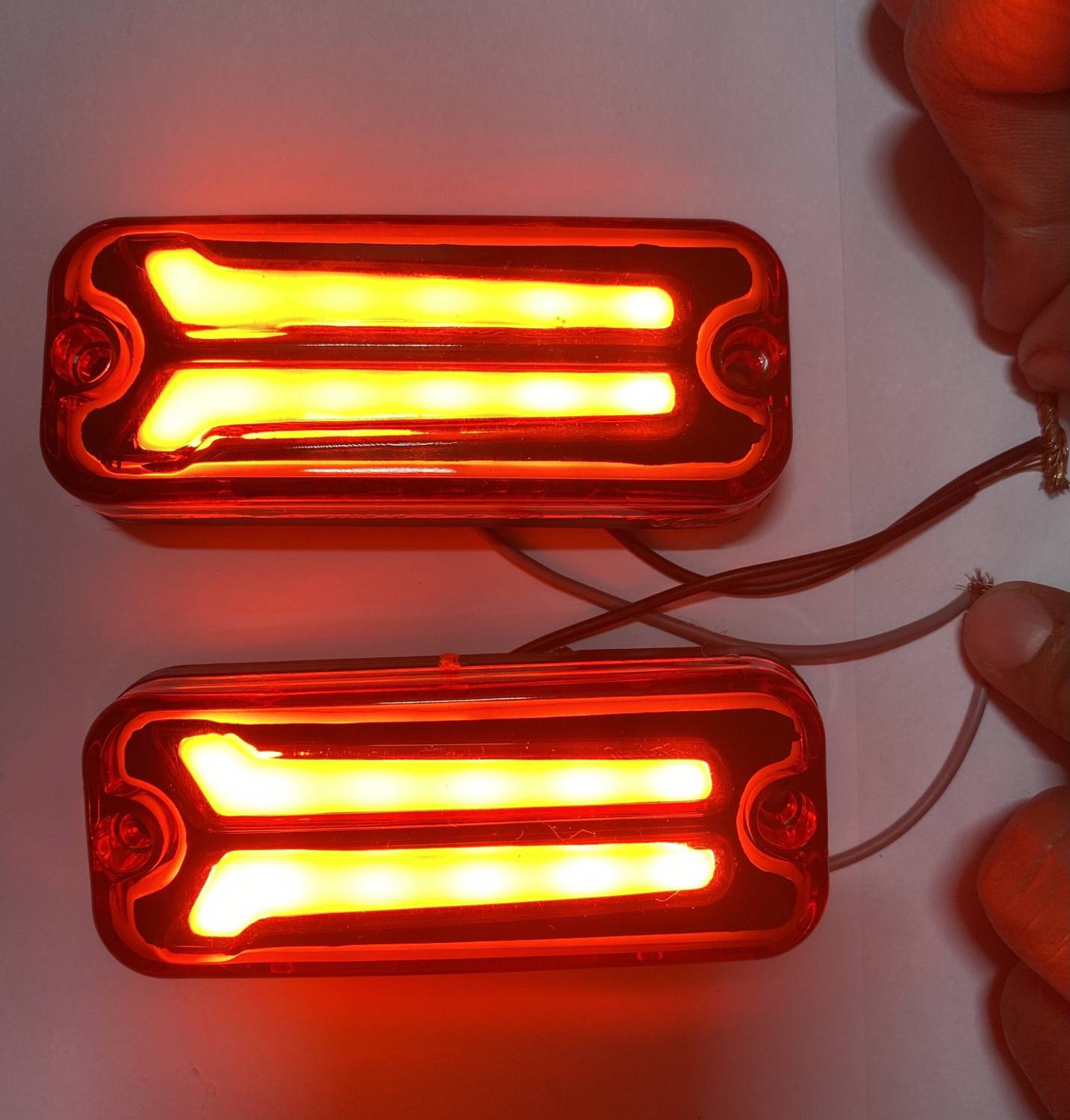 Auto MT 2PC RED HOCKEY INDICATOR LED LIGHT SIDE PANEL MARUTI GYPSY KING Spring Leaf