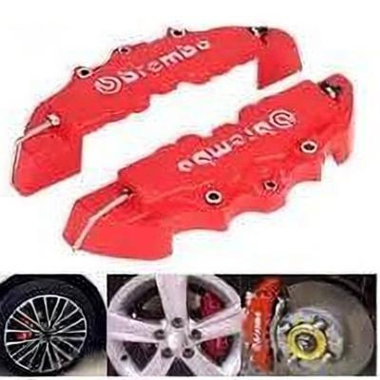 Auto MT 2PC BREMBO Front Rear Universal Disc Decor Brake Caliper Cover Guard Protector Car Flywheel