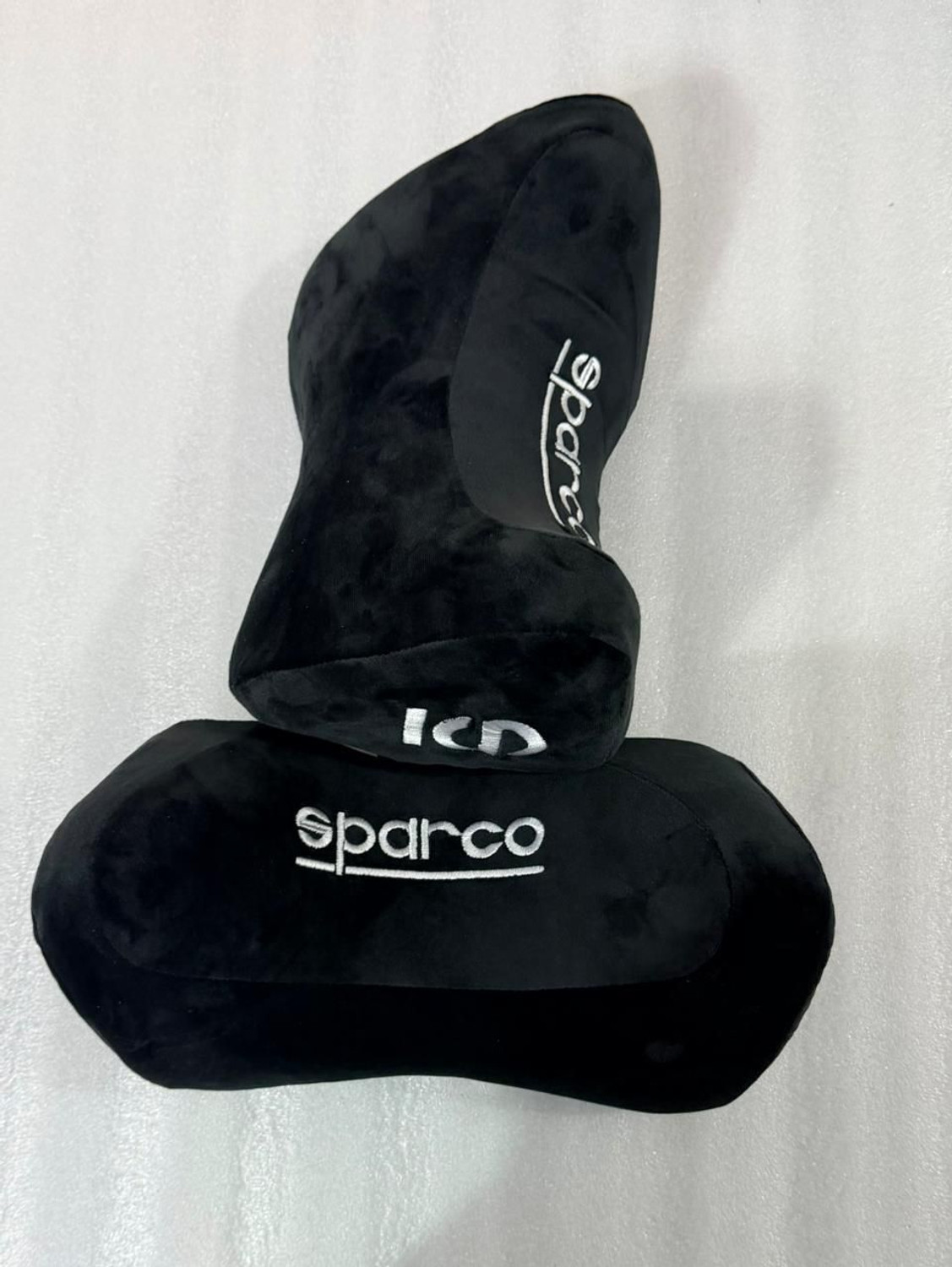 Image of Auto MT Sparco Neckrest Head-Rest Neck-Rest Pillow Universal 2Pc Black Comfortable Car Flywheel