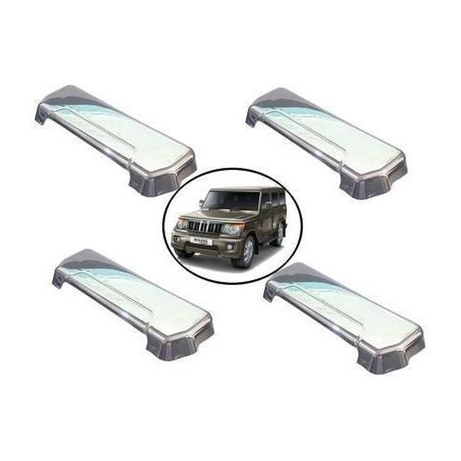 Autxin Exterior Handle Door Latch Chrome Cover Garnish For BOLERO ALL MODELS Chrome MAHINDRA Bolero Side Garnish